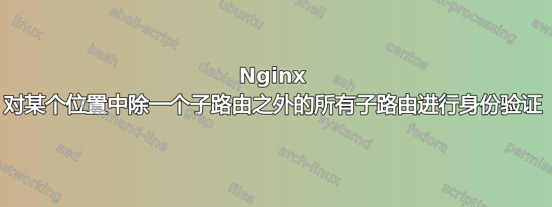 Nginx 对某个位置中除一个子路由之外的所有子路由进行身份验证