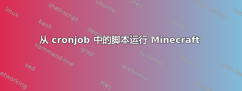 从 cronjob 中的脚本运行 Minecraft