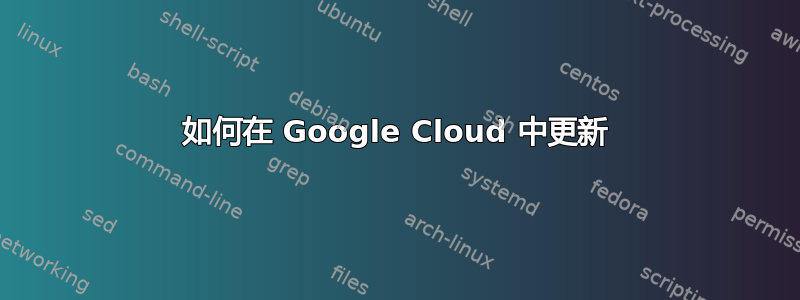 如何在 Google Cloud 中更新