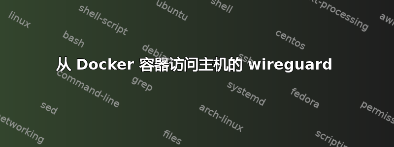 从 Docker 容器访问主机的 wireguard