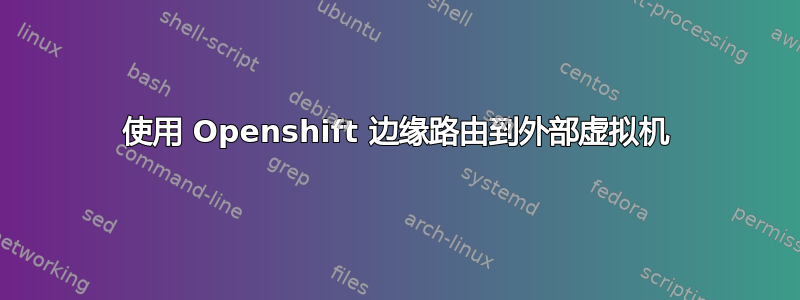 使用 Openshift 边缘路由到外部虚拟机