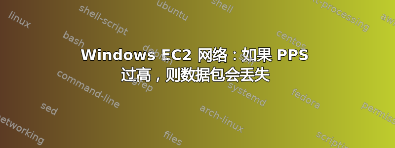 Windows EC2 网络：如果 PPS 过高，则数据包会丢失