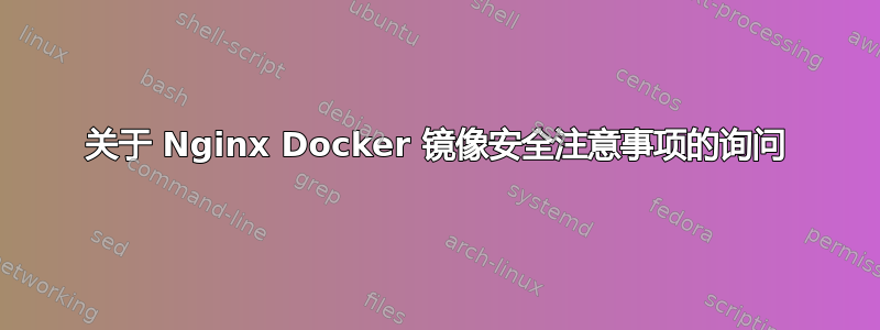 关于 Nginx Docker 镜像安全注意事项的询问