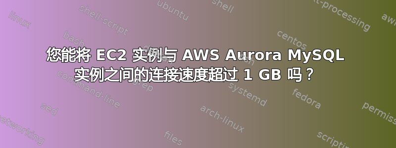 您能将 EC2 实例与 AWS Aurora MySQL 实例之间的连接速度超过 1 GB 吗？