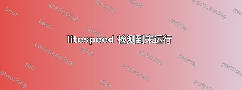 litespeed 检测到未运行