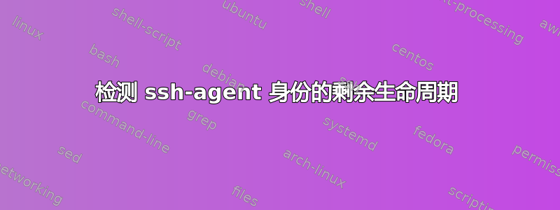 检测 ssh-agent 身份的剩余生命周期