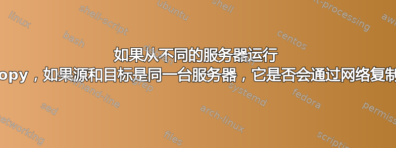 如果从不同的服务器运行 Robocopy，如果源和目标是同一台服务器，它是否会通过网络复制文件？