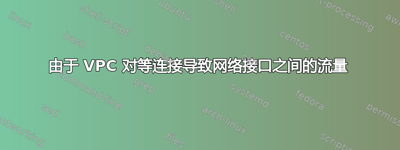 由于 VPC 对等连接导致网络接口之间的流量