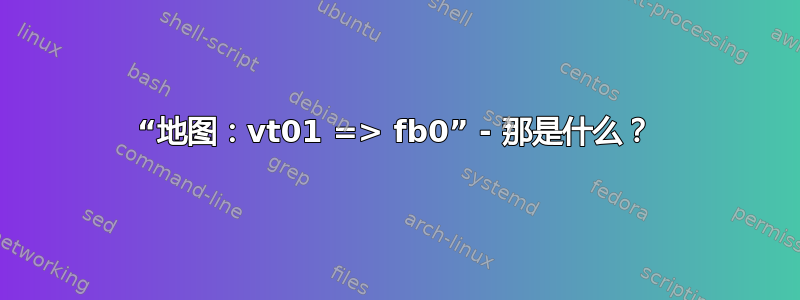 “地图：vt01 => fb0” - 那是什么？