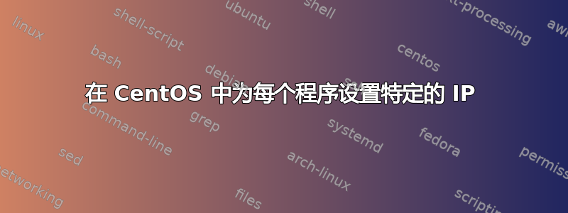 在 CentOS 中为每个程序设置特定的 IP