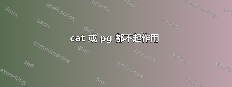 cat 或 pg 都不起作用