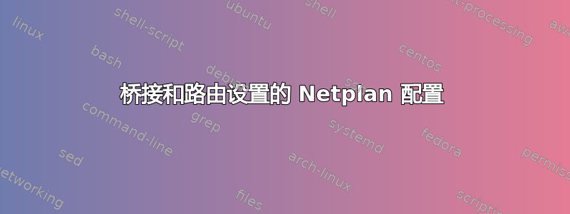 桥接和路由设置的 Netplan 配置