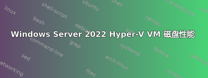 Windows Server 2022 Hyper-V VM 磁盘性能