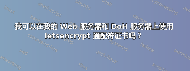 我可以在我的 Web 服务器和 DoH 服务器上使用 letsencrypt 通配符证书吗？