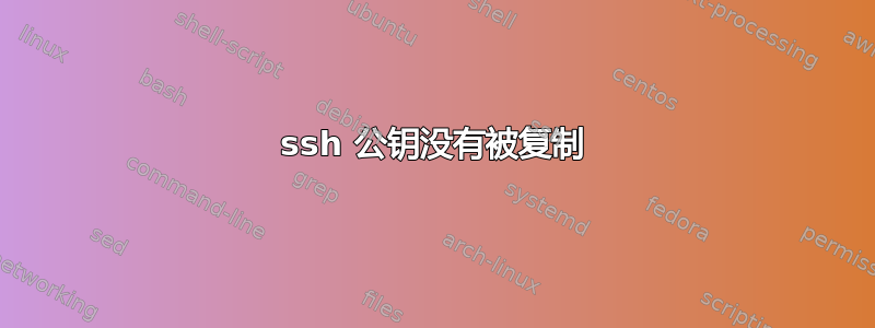 ssh 公钥没有被复制