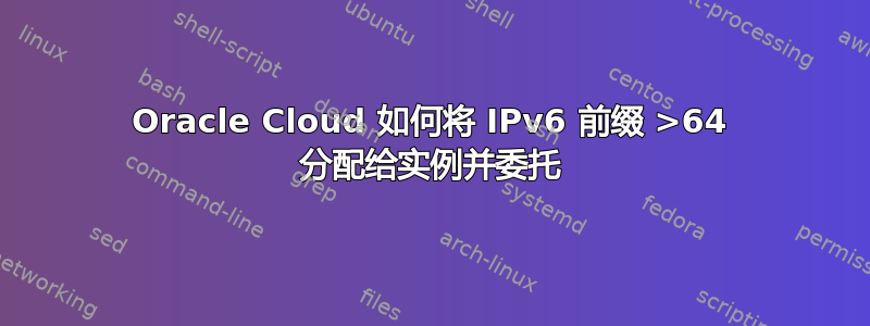 Oracle Cloud 如何将 IPv6 前缀 >64 分配给实例并委托