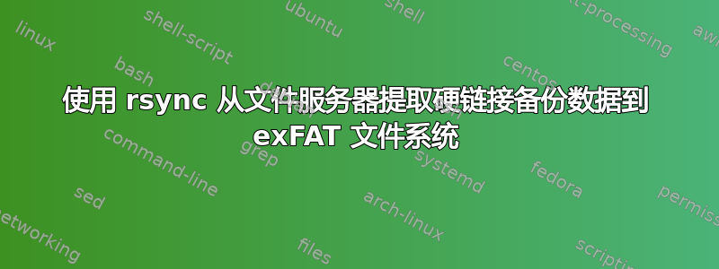 使用 rsync 从文件服务器提取硬链接备份数据到 exFAT 文件系统