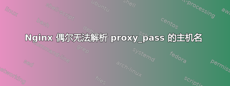 Nginx 偶尔无法解析 proxy_pass 的主机名