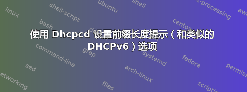 使用 Dhcpcd 设置前缀长度提示（和类似的 DHCPv6）选项