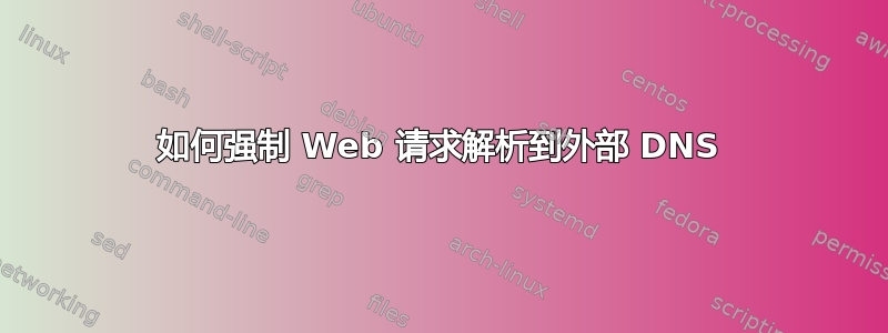 如何强制 Web 请求解析到外部 DNS