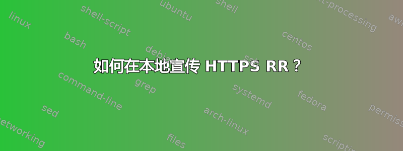 如何在本地宣传 HTTPS RR？