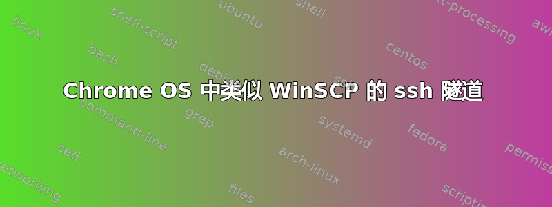 Chrome OS 中类似 WinSCP 的 ssh 隧道