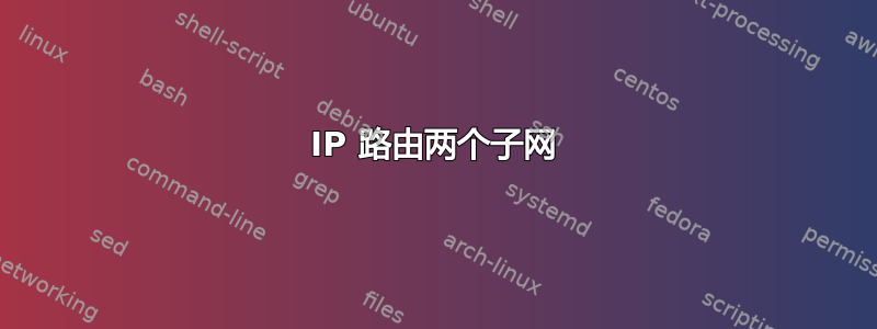 IP 路由两个子网