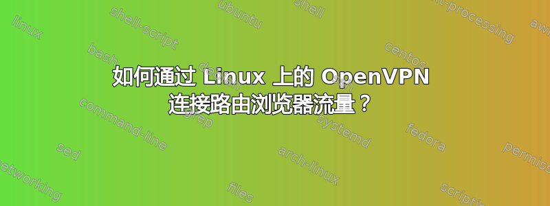 如何通过 Linux 上的 OpenVPN 连接路由浏览器流量？