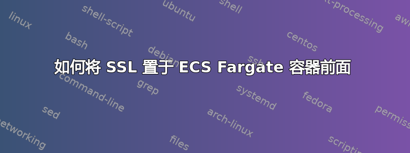 如何将 SSL 置于 ECS Fargate 容器前面