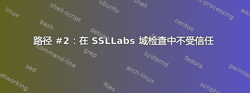 路径 #2：在 SSLLabs 域检查中不受信任