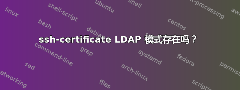 ssh-certificate LDAP 模式存在吗？