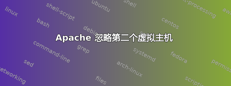 Apache 忽略第二个虚拟主机