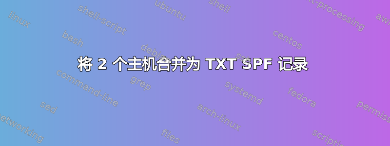 将 2 个主机合并为 TXT SPF 记录