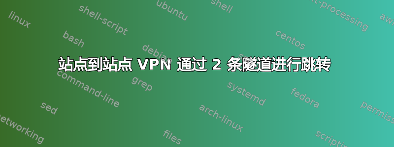 站点到站点 VPN 通过 2 条隧道进行跳转