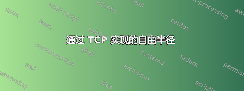 通过 TCP 实现的自由半径