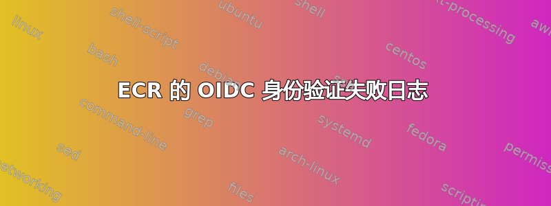 ECR 的 OIDC 身份验证失败日志