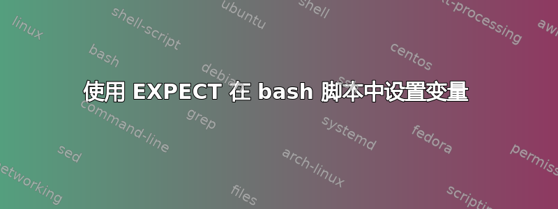 使用 EXPECT 在 bash 脚本中设置变量