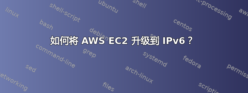 如何将 AWS EC2 升级到 IPv6？