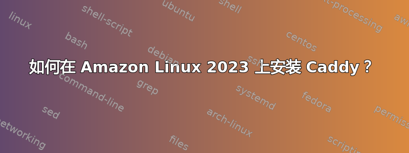 如何在 Amazon Linux 2023 上安装 Caddy？