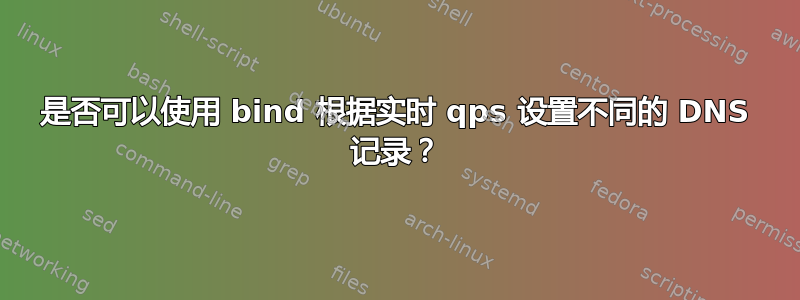 是否可以使用 bind 根据实时 qps 设置不同的 DNS 记录？