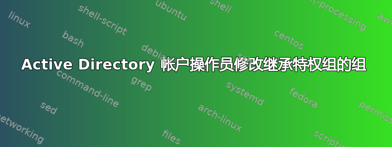 Active Directory 帐户操作员修改继承特权组的组