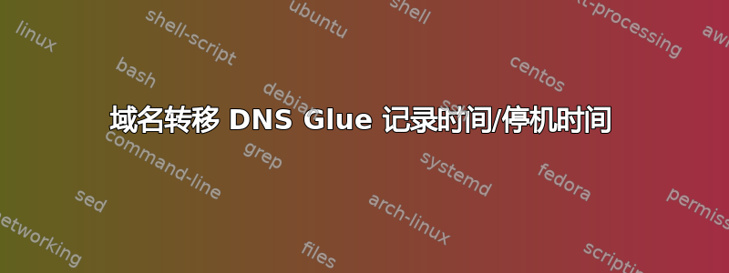 域名转移 DNS Glue 记录时间/停机时间