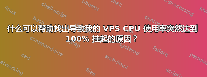 什么可以帮助找出导致我的 VPS CPU 使用率突然达到 100% 挂起的原因？