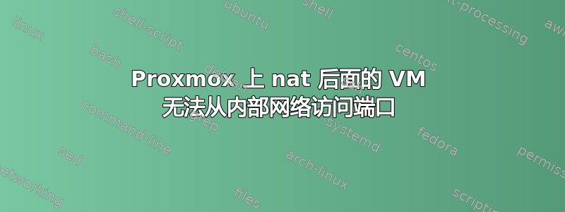 Proxmox 上 nat 后面的 VM 无法从内部网络访问端口