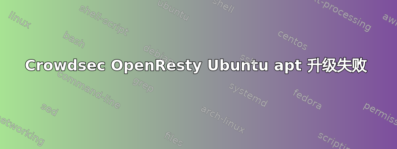 Crowdsec OpenResty Ubuntu apt 升级失败