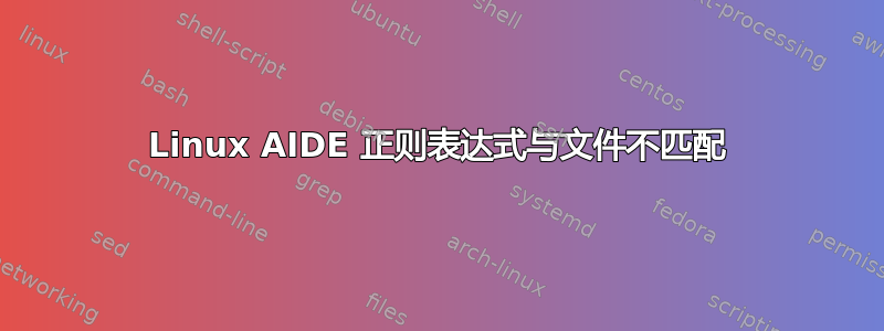 Linux AIDE 正则表达式与文件不匹配