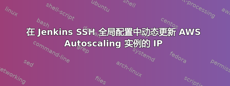 在 Jenkins SSH 全局配置中动态更新 AWS Autoscaling 实例的 IP