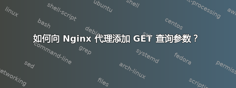 如何向 Nginx 代理添加 GET 查询参数？