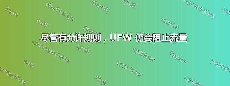 尽管有允许规则，UFW 仍会阻止流量