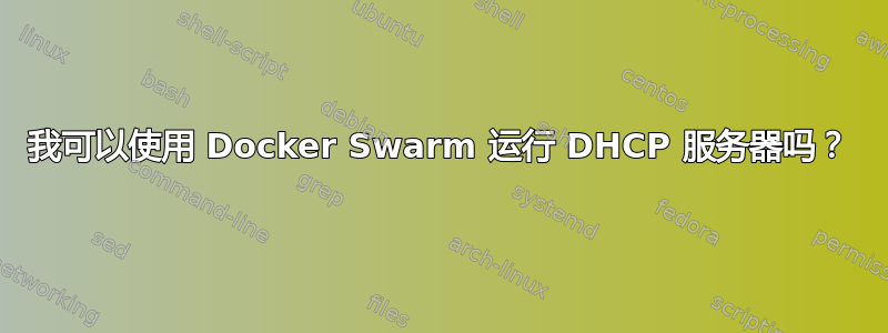 我可以使用 Docker Swarm 运行 DHCP 服务器吗？